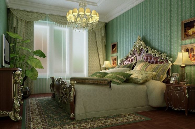 зеленая спальня